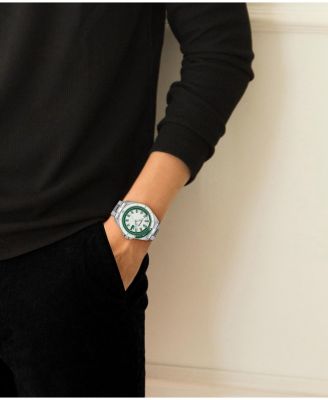 Men's Capbreton Silver Tone Stainless Steel Bracelet Watch, 43mm