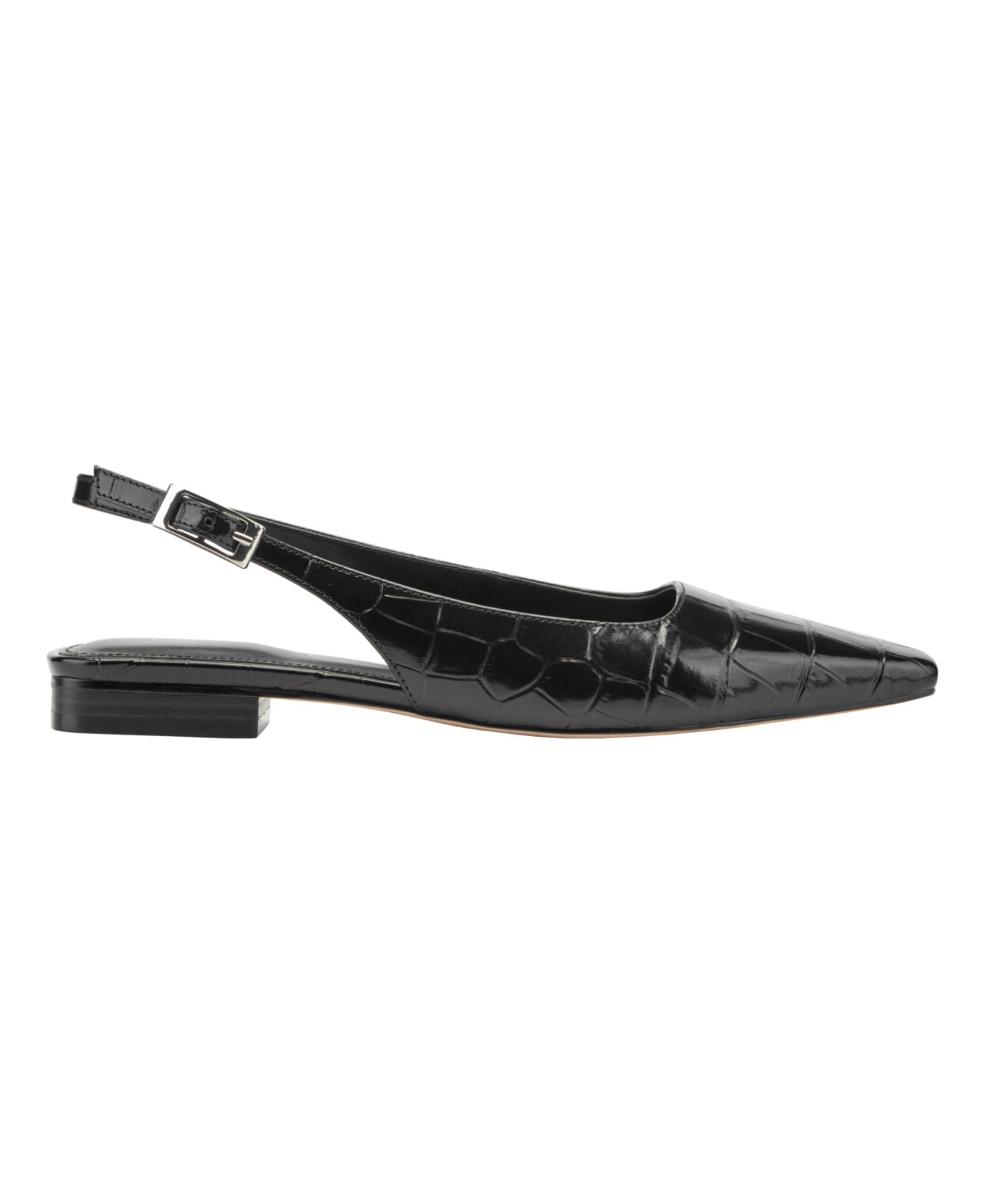 Женские балетки Marc Fisher Gelli Square Toe Slingback Dress Flats, цвет: Чёрный — фото 2