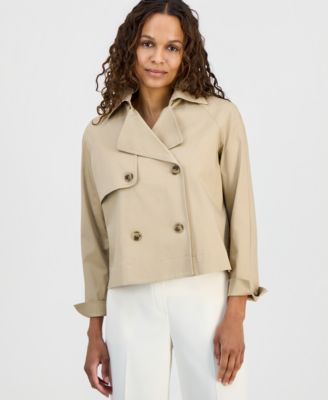 Petite Cropped Trench Jacket