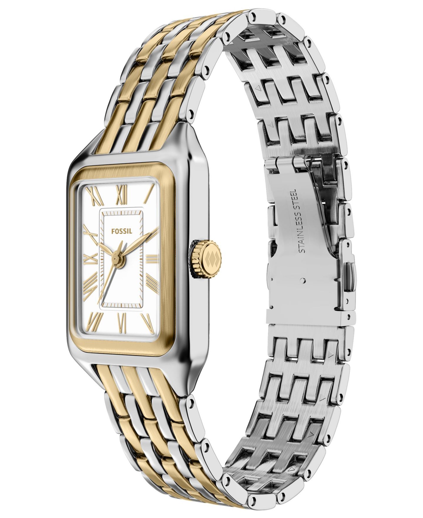 Женские часы Fossil Raquel Three-Hand Two-Tone Stainless Steel Watch, 18mm — фото 5