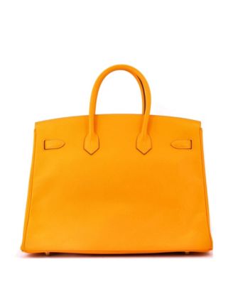Pre-Owned HERMES Birkin 35 Handbag Yellow Epsom with Gold Hardware