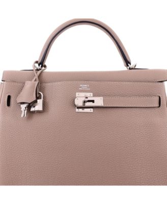 Kelly 32 Handbag Grey Togo with Palladium Hardware