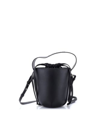 Sense Drawstring Bucket Bag Leather