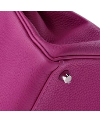 Pre-Owned HERMES Kelly 28 Handbag Pink Togo with Palladium Hardware