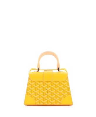 Mini Structured Saigon Top Handle Bag Coated Canvas with Leather