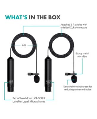 LV4-O2 Omnidirectional Lavalier Mic Set - XLR Phantom Powered