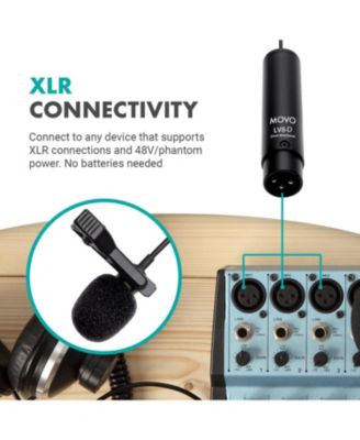 LV8-D Broadcast-Quality XLR Lavalier Omni-Directional Wired Microphone