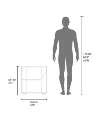 Compact Under Sink Storage Cabinet with Side Compartment