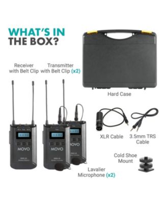 WMX-20-DUO 48-Channel UHF Wireless Lavalier Microphone System Compatible with DSLR Cameras