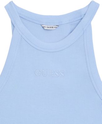 Girls' 7-16 Garment Dye Rib Scoop Neck Top