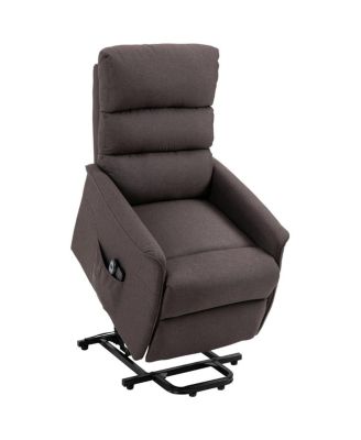 Electric Power Lift Recliner Chair for Elderly, Fabric Reclining Chair with Remote Control, Small Space Recliner for Seniors