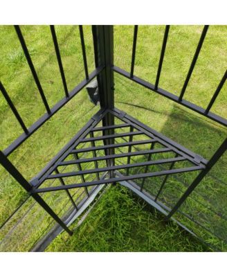 13x10ft Outdoor Patio Gazebo Canopy Tent with Ventilated Double Roof and Detachable Mosquito Net Gray