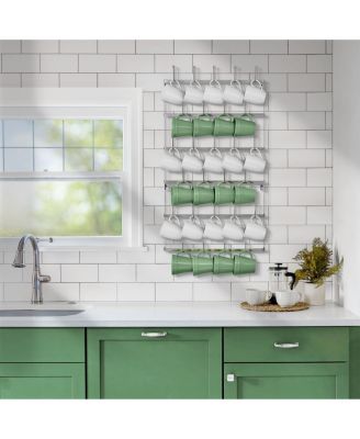 Large 6-Tier Metal Mug Rack Organizer - for Home, Kitchen & Bar, Coffee Station (Holds 27)