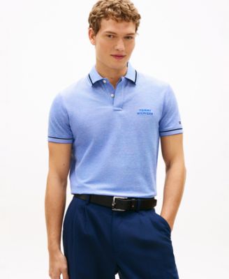 Men's Regular-Fit Two-Tone Oxford Polo Shirt