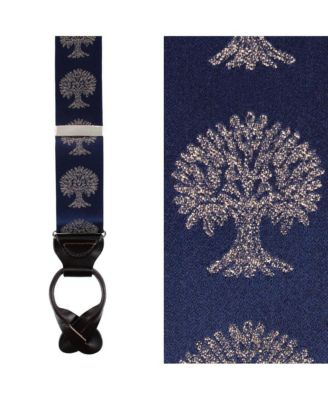 Men's Heritage Oak Tree Novelty Silk Button End Suspenders