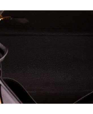 Pre-Owned HERMES Kelly 28 Handbag Grey Togo with Gold Hardware