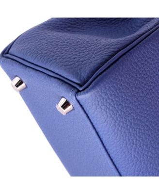 Kelly 25 Handbag Blue Togo with Palladium Hardware
