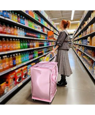 20" Rolling Tote Bag Grocery Bag on Wheels Shopping Trolley BubbleRush