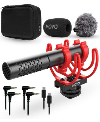 X1-Mini Video Shotgun Mic - Supercardioid 3.5mm/USB-C Analog/Digital Microphone for Cameras, Smartphones, Computers