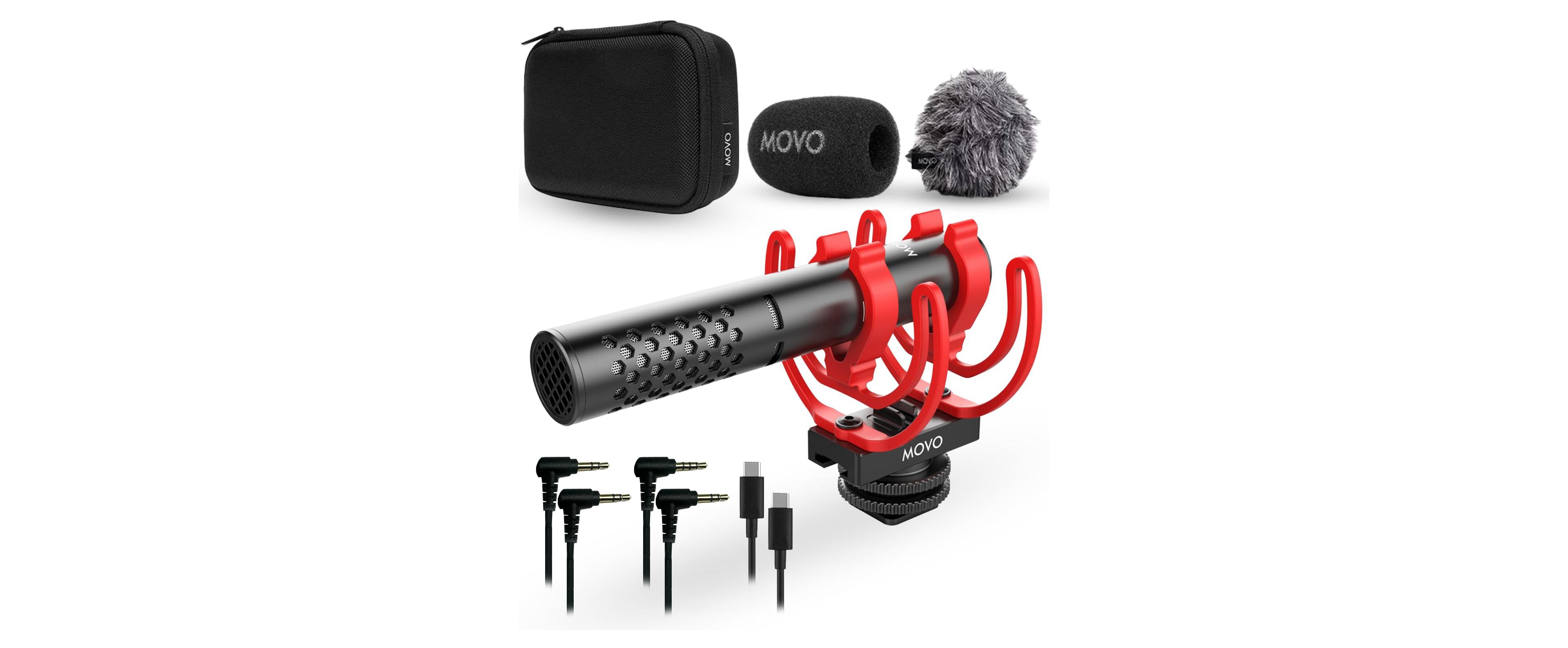 Movo X1-Mini Video Shotgun Mic - Supercardioid 3.5mm/Usb-c Analog/Digital Microphone for Cameras, Smartphones, Computers