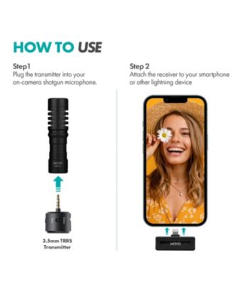 VXR10 Shotgun Mic with WM-VXR10 Wireless Microphone Adapter and Tripod - for Lightning Compatible iPhones, iPads