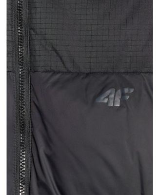 Men's padded jacket with synthetic filling - black