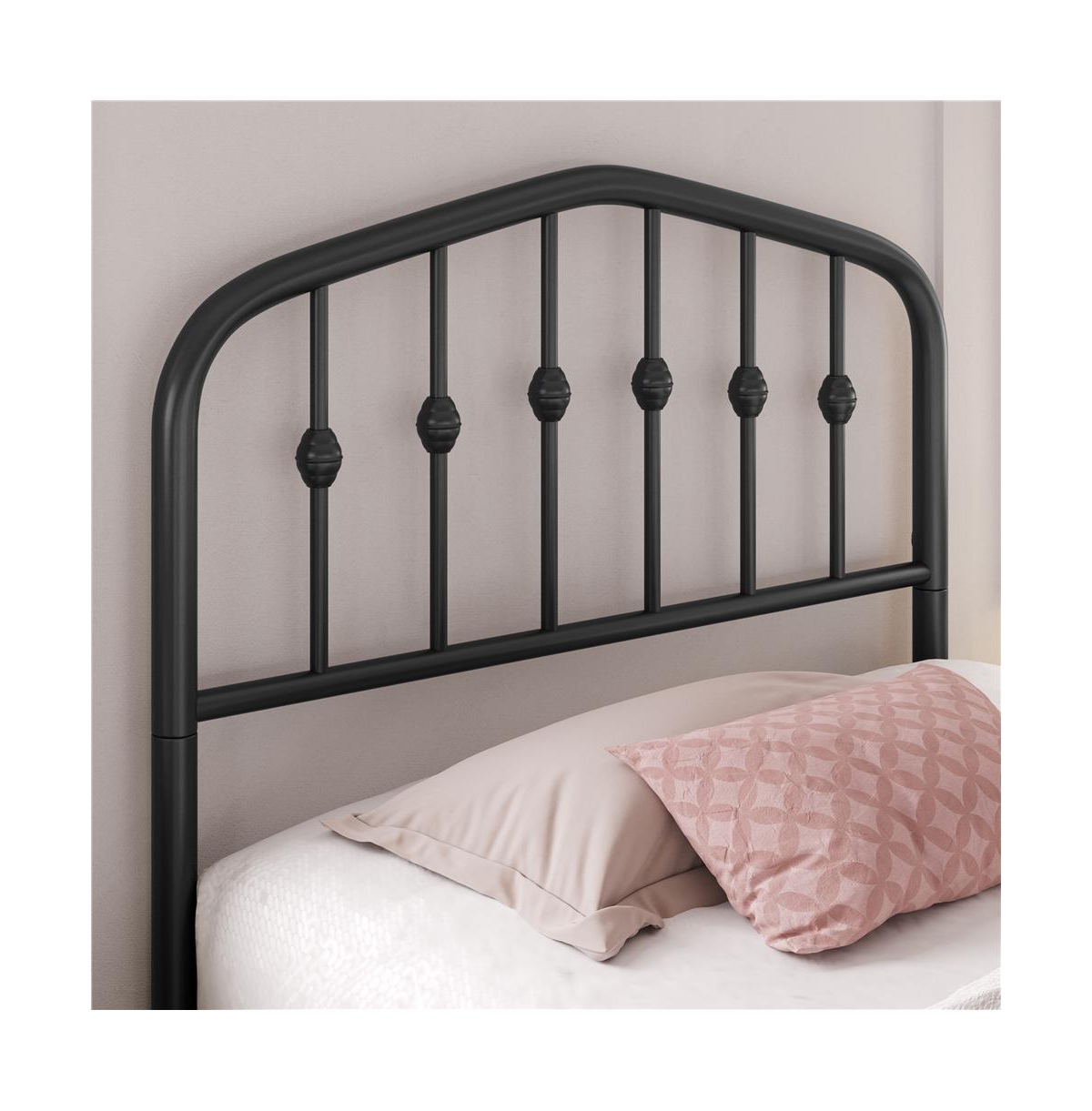 Yaheetech Modern Twin Size Metal Bed Frame with Arched Headboard and Footboard/Spacious Underbed Storage Space/Heavy Duty Slat Support Black
