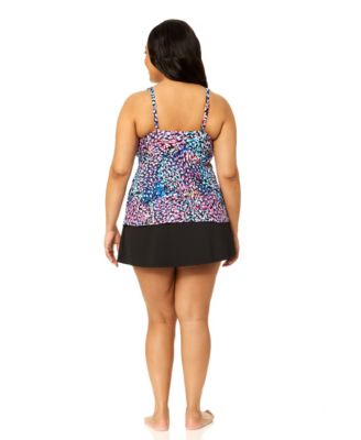 Plus Size V-Neck Monterey Tankini Top