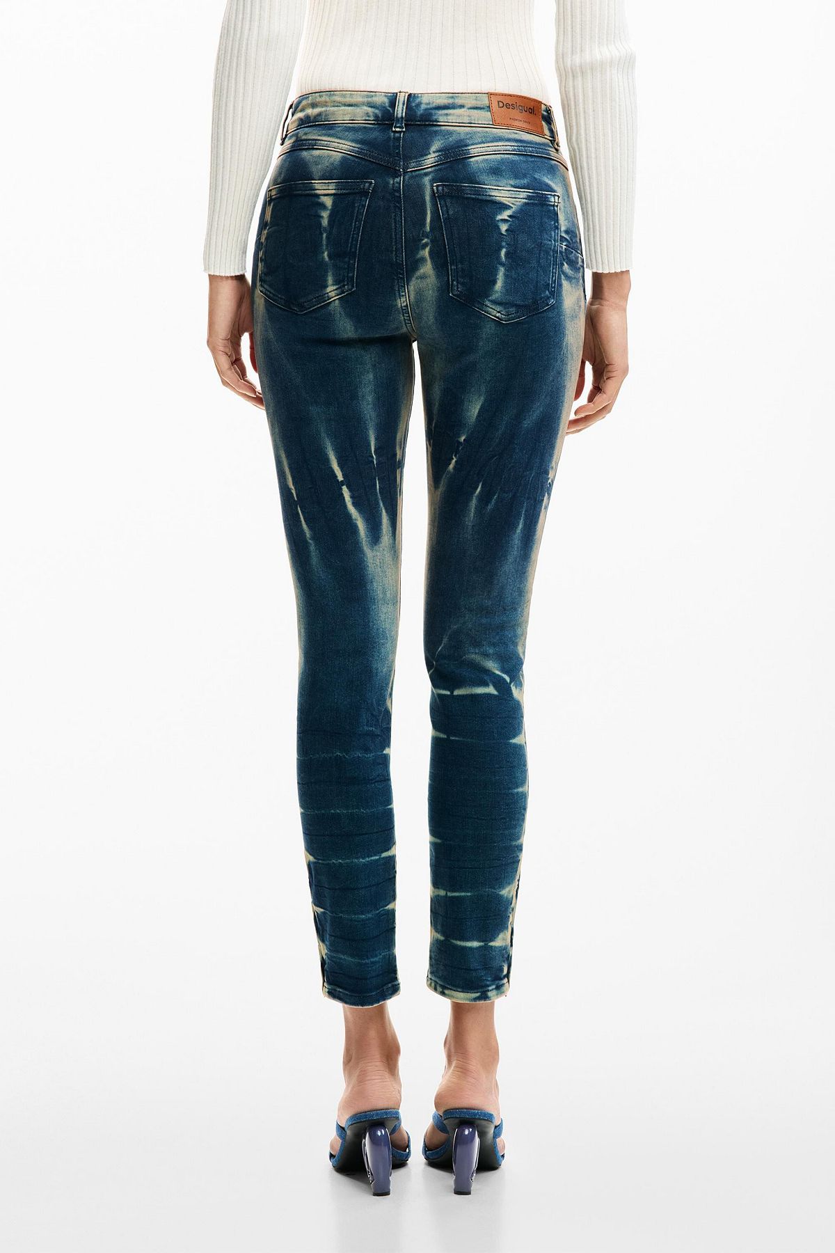 Desigual Women's Tie-dye denim pants view 4 — MAYCSS fashion products