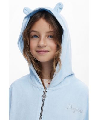 Girls Girls's Hoodie with ears and strass logo