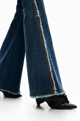 Women's Frayed Flare Jeans