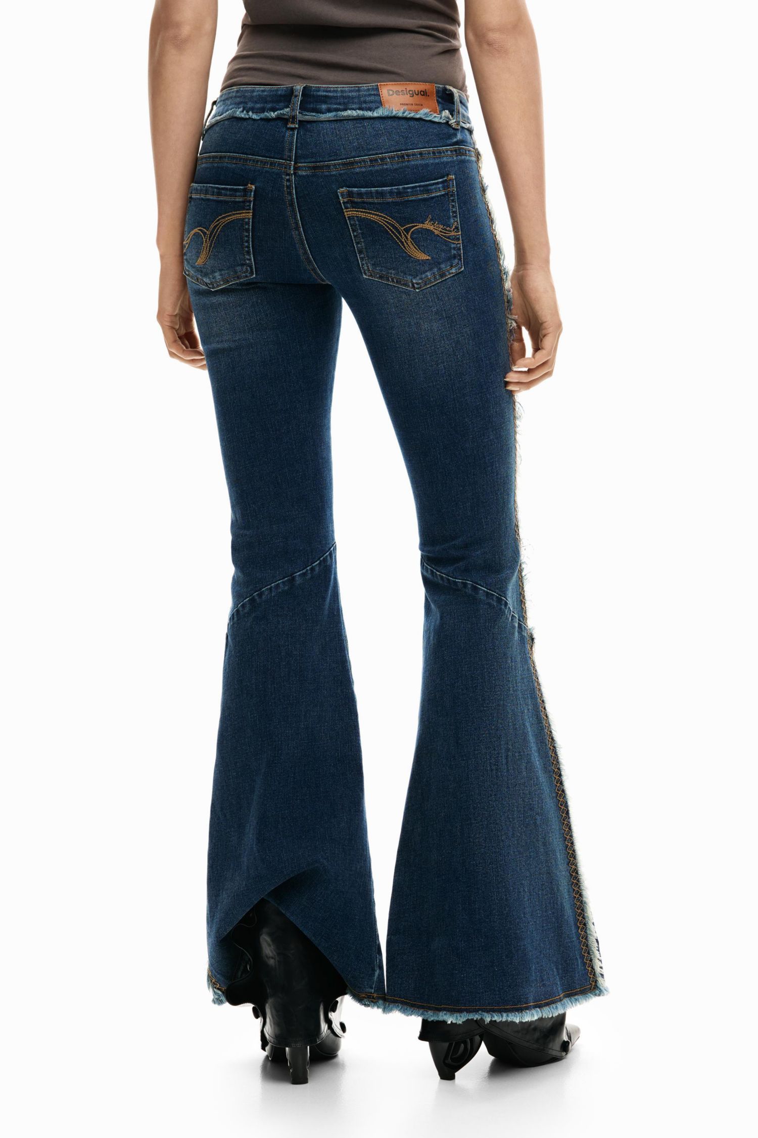 Women's Frayed Flare Jeans
