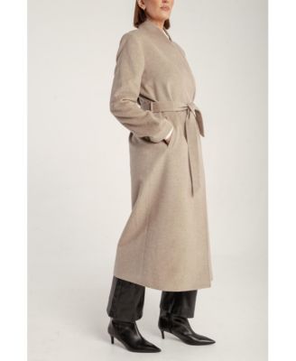 Women's Cashmere Belted Long Coat