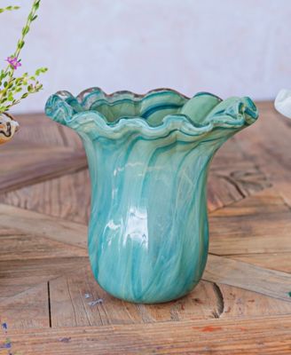 Onda 32 oz. Glass Small Tulip Vase