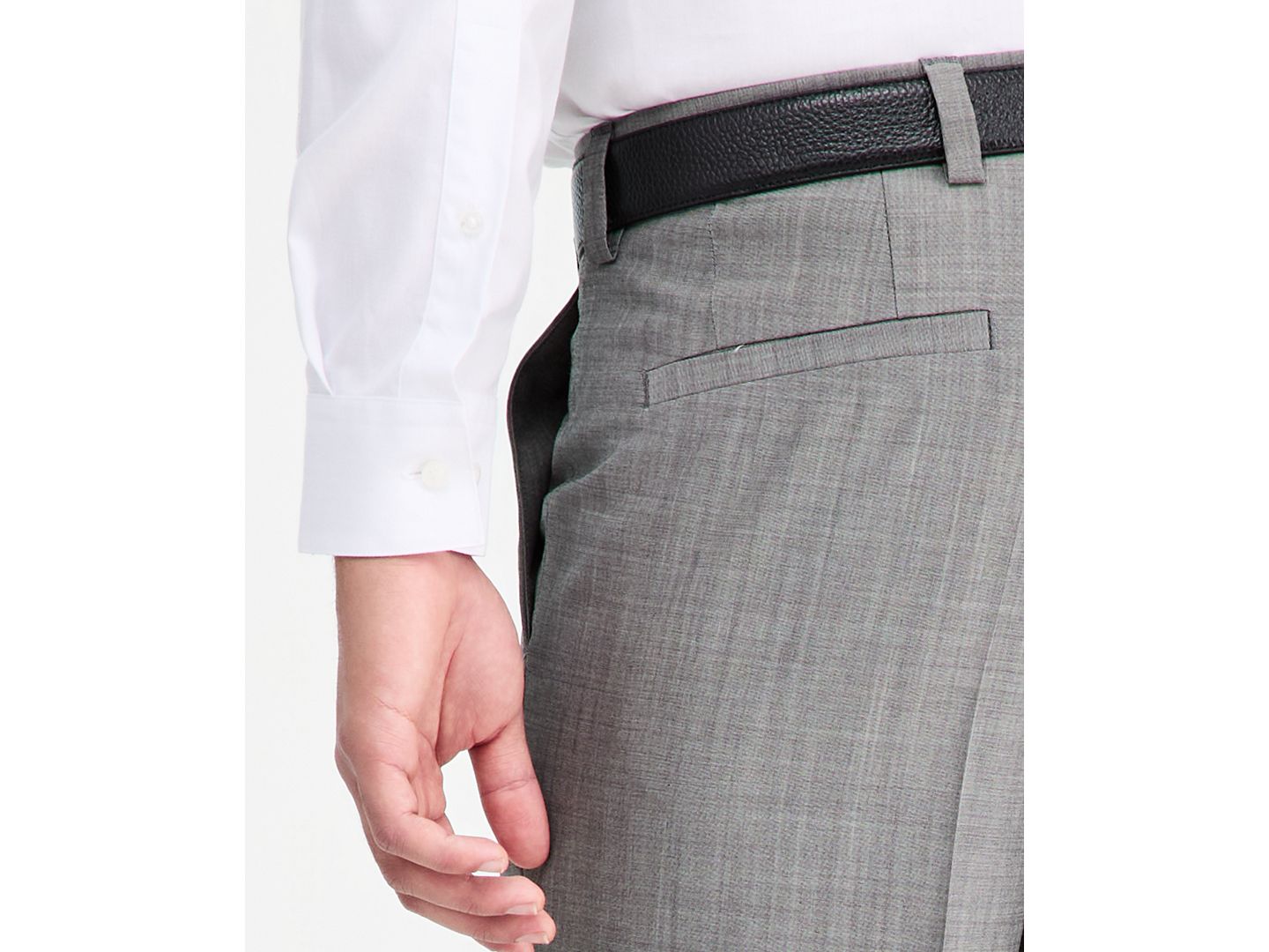 Мужские брюки Hugo Boss Modern-Fit Suit Separate Trousers, цвет: Тёмный серый — фото 5