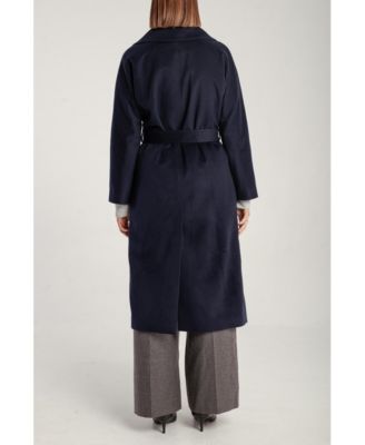 Women's Pure Cashmere Wrap Belted Midi Coat