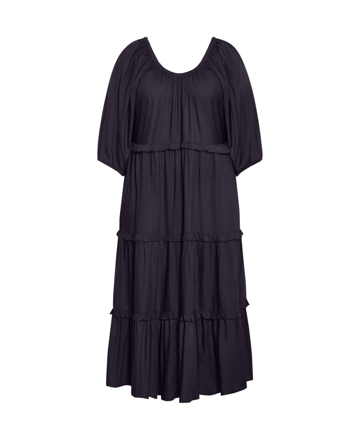 Женское платье CITY CHIC Plus Size Heather Tier, цвет: Тёмно-синий — фото 3