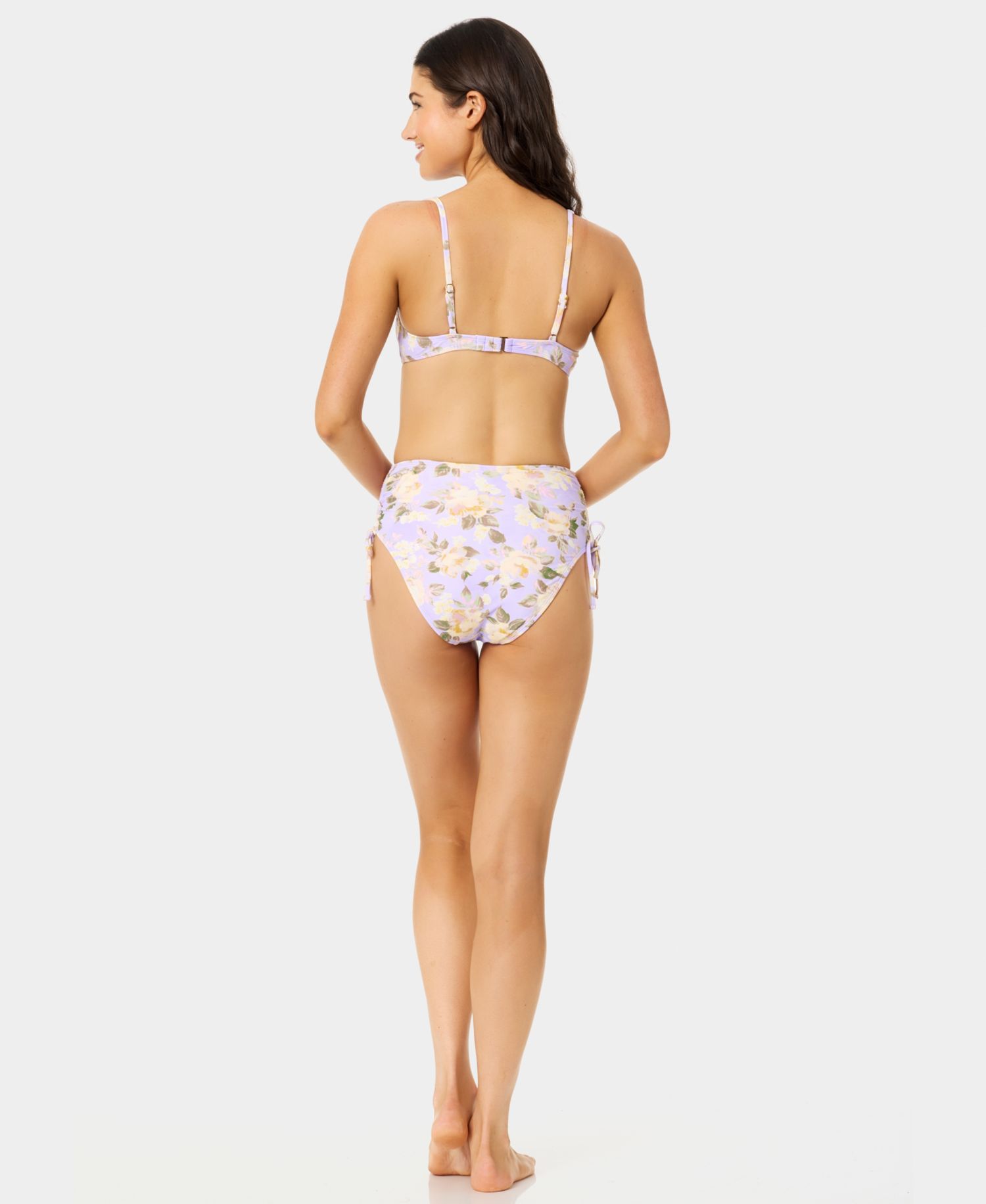 Women's Blooming Garden Keyhole Swim Bikini Top