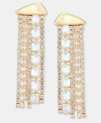 Crystal Multi-Row Statement Earrings
