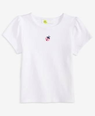 Girls' Toddler 2T-5T Ribbed Embroidered T-Shirt