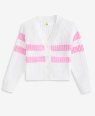 Girls' 5-20 Striped Cardigan