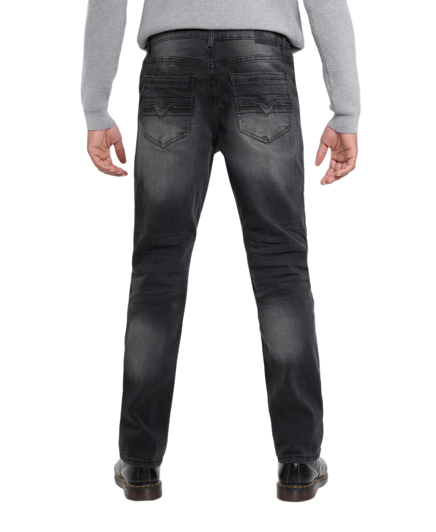 Мужские джинсы CULTURA Pieced Pockets Slim Fit, цвет: Чёрный варёный — фото 2