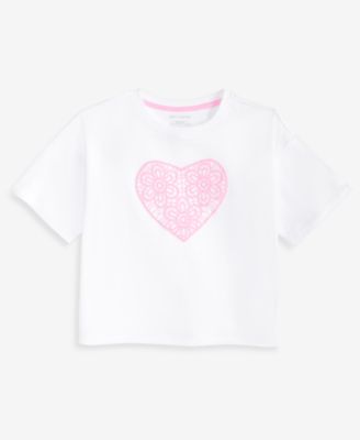 Girls' XS-XL Heart Relaxed Cropped Tee