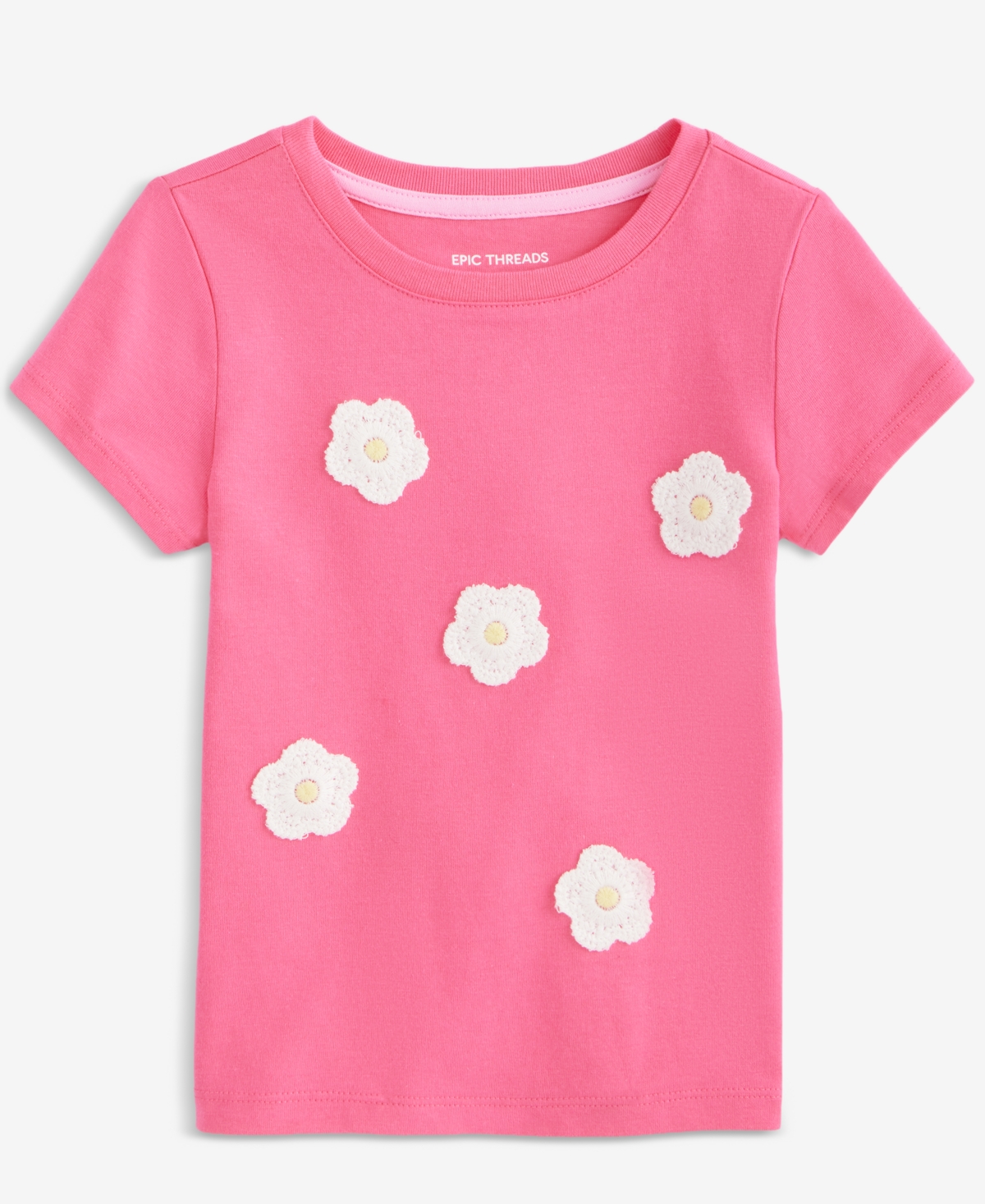Epic Threads Girls' 12M-5T Crochet Flower Tee, Macy's Exclusive