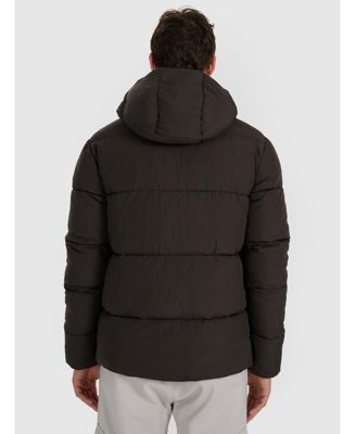 Men's down jacket with synthetic filling - khaki