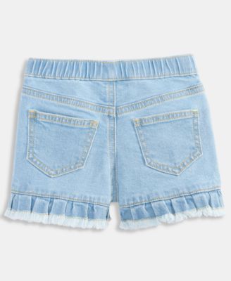 Girls' 12M-5T Denim Ruffled Shorts