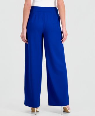 Petite Mid-Rise Wide-Leg Pants