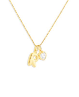 Sterling Silver Initial Charm Necklace in Holiday Ornament, Macy's Exclusive