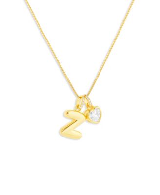 Sterling Silver Initial Charm Necklace in Holiday Ornament, Macy's Exclusive