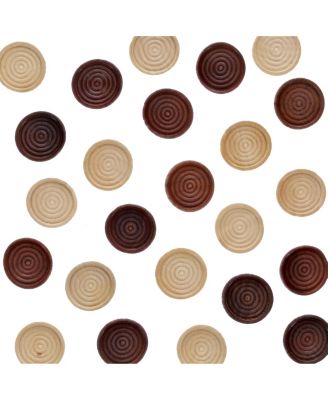 Old School Brown and Natural Wooden Checkers Set -11.75 in.